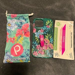 iPhone 13 Pro Max - Clear Sea Glass Floral Loopy Case